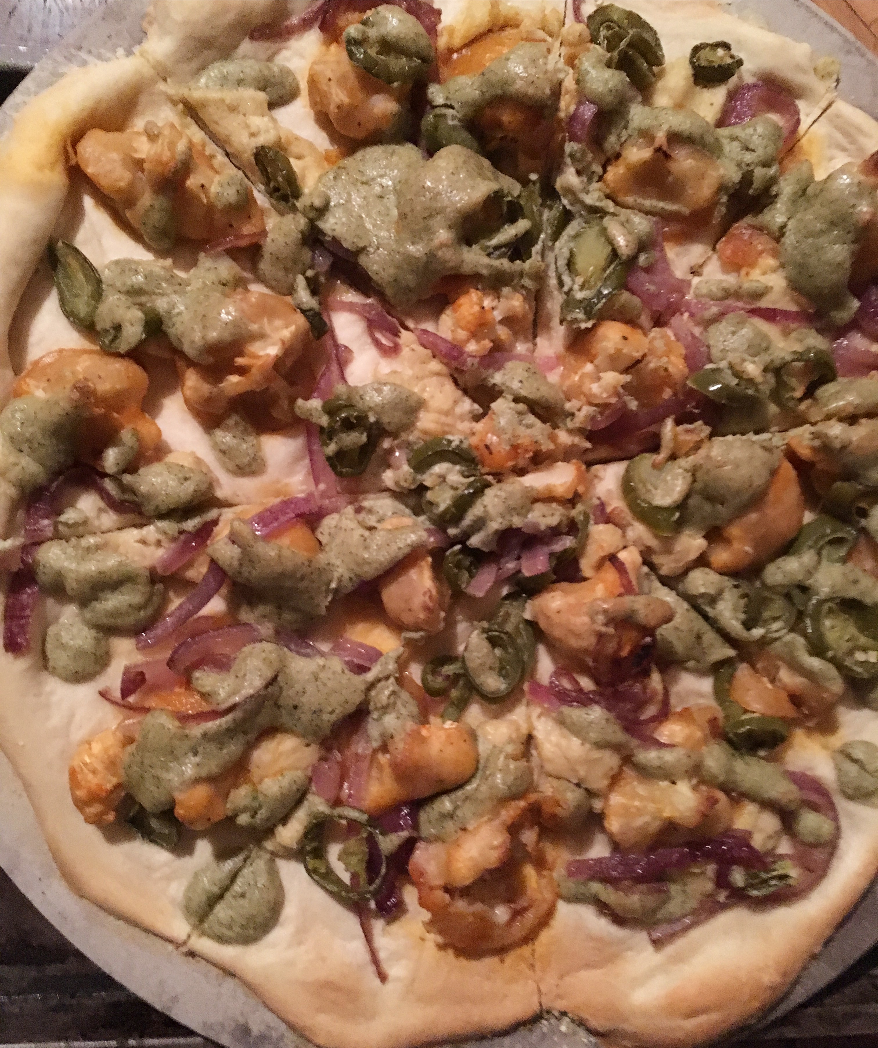 Buffalo Cauliflower Pizza With Dill Ranch