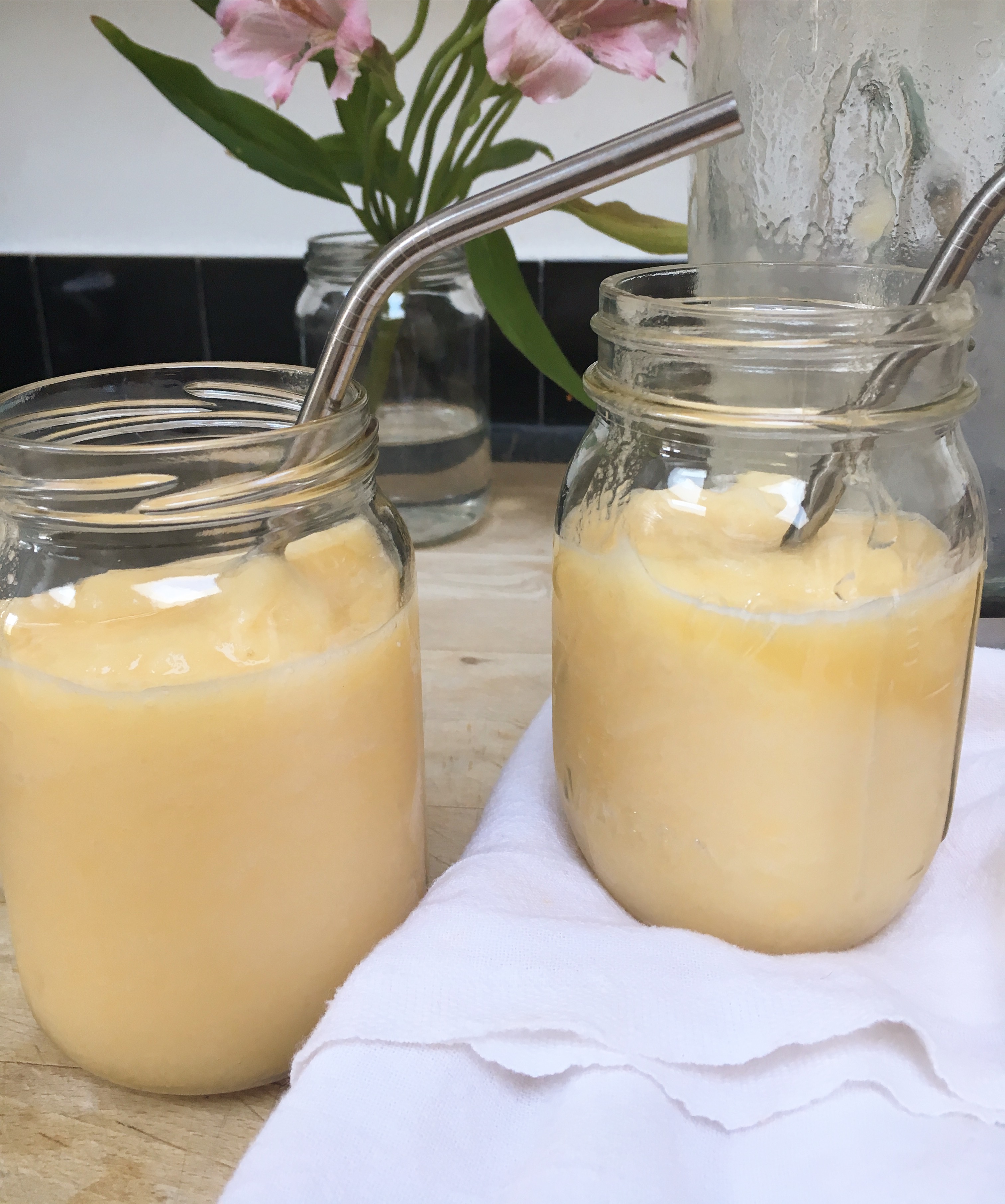 Peach Pineapple Wine Slushies