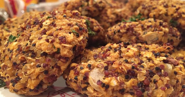 Quinoa Cakes with Tahini Dressing