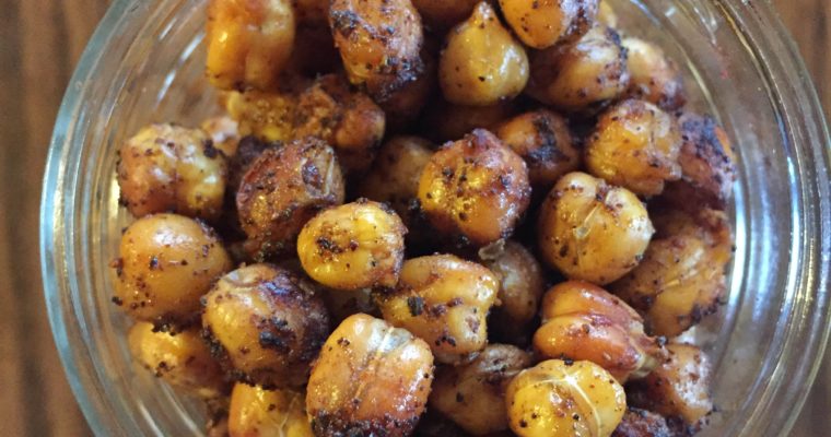 Coffee Chili Roasted Chickpeas